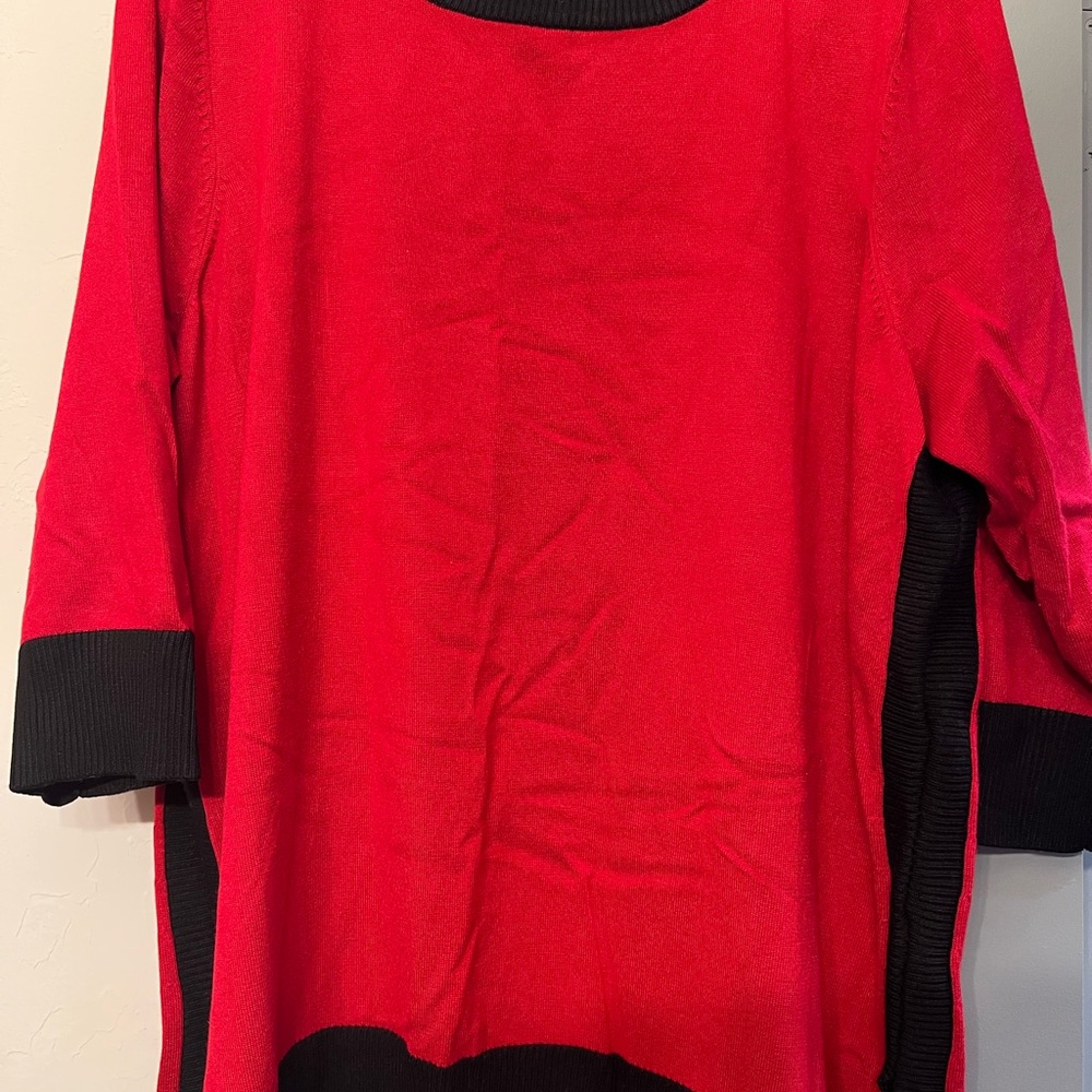 Red and Black Women's Sweater